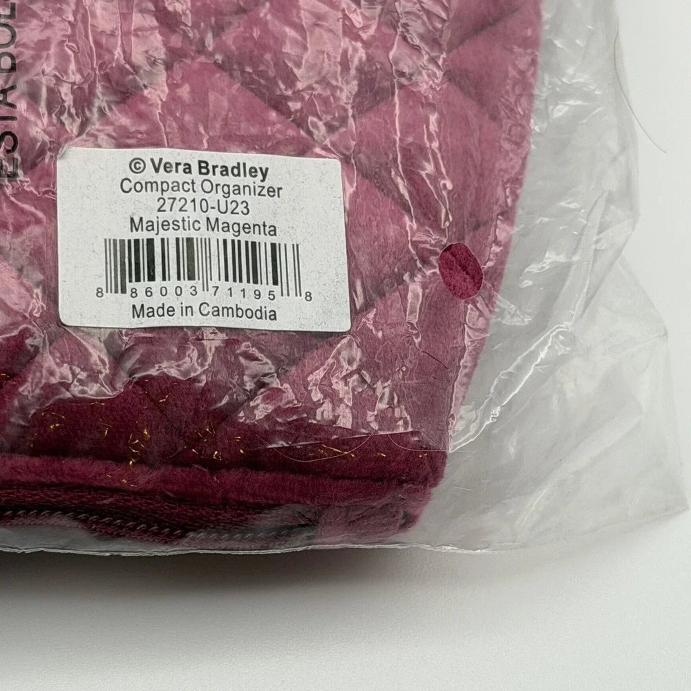 Vera Bradley Compact Organizer‎ Majestic Magenta NWT